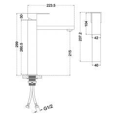 Смеситель д/ум MELANA-F610202 Cubo нерж.сталь, однорычажный, сатин, литой излив в Чебаркуле - chebarkul.mebel24.online | фото 3