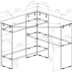 Стол письменный СП-2 (угловой) дуб грей в Чебаркуле - chebarkul.mebel24.online | фото 3