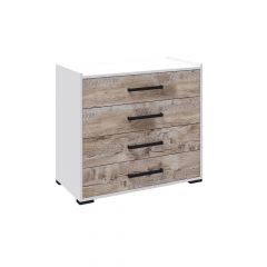 Спальня Соната Комод (Белый/Дуб юкон) в Чебаркуле - chebarkul.mebel24.online | фото