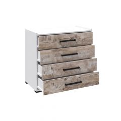 Спальня Соната Комод (Белый/Дуб юкон) в Чебаркуле - chebarkul.mebel24.online | фото 2