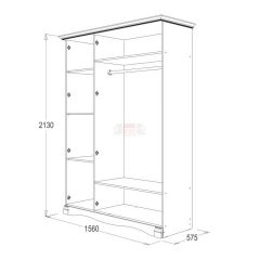 Спальный гарнитур Ольга-1Н (модульная) в Чебаркуле - chebarkul.mebel24.online | фото 5