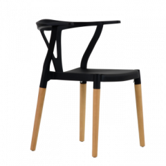 Стул Barneo N-218 Wishbone интерьерный кухонный черный в Чебаркуле - chebarkul.mebel24.online | фото