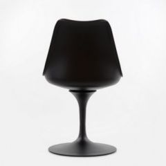 Стул Barneo N-8 Tulip style черный с черной подушкой в Чебаркуле - chebarkul.mebel24.online | фото 3