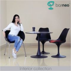 Стул Barneo N-8 Tulip style черный с черной подушкой в Чебаркуле - chebarkul.mebel24.online | фото 4