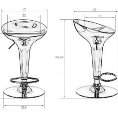Стул барный DOBRIN BOMBA LM-1004 (серебряный металлик) в Чебаркуле - chebarkul.mebel24.online | фото