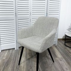 Стул BRANDY WZ2042-19 галечный серый фактурный велюр/ черный каркас М-City в Чебаркуле - chebarkul.mebel24.online | фото 5
