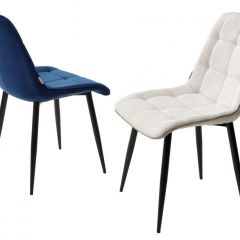 Стул CHIC BLUVEL-86 NAVY BLUE / черный каркас М-City в Чебаркуле - chebarkul.mebel24.online | фото 2