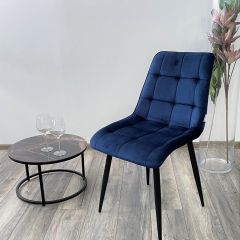 Стул CHIC BLUVEL-86 NAVY BLUE / черный каркас М-City в Чебаркуле - chebarkul.mebel24.online | фото 5