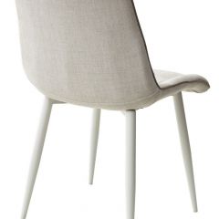 Стул CHIC HE622-01/ HE622-05 топленое молоко, ткань/ белый каркас М-City в Чебаркуле - chebarkul.mebel24.online | фото 2