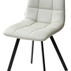 Стул CHILLI SQUARE HK017-03 светло-серый, PU/ черный каркас М-City в Чебаркуле - chebarkul.mebel24.online | фото