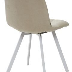 Стул CHILLI SQUARE UF860-01B бежевый, ткань/ белый каркас М-City в Чебаркуле - chebarkul.mebel24.online | фото 2