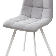 Стул CHILLI SQUARE UF860-02B серо-голубой, ткань/ белый каркас М-City в Чебаркуле - chebarkul.mebel24.online | фото
