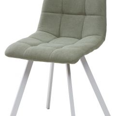 Стул CHILLI SQUARE UF860-11B мятный, ткань/ белый каркас М-City в Чебаркуле - chebarkul.mebel24.online | фото