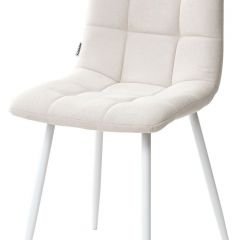 Стул CHILLI UF860-01B бежевый, ткань/белый каркас М-City в Чебаркуле - chebarkul.mebel24.online | фото