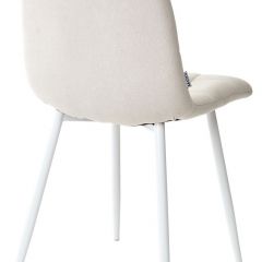 Стул CHILLI UF860-01B бежевый, ткань/белый каркас М-City в Чебаркуле - chebarkul.mebel24.online | фото 2