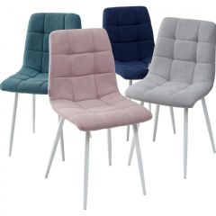 Стул CHILLI UF860-04B сиреневый, ткань/ белый каркас М-City в Чебаркуле - chebarkul.mebel24.online | фото 2