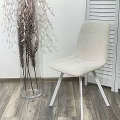 Стул ELVIS WZ2042-18 белая галька фактурный велюр / белый каркас М-City в Чебаркуле - chebarkul.mebel24.online | фото