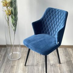 Стул HERMAN 360 град. СИНИЙ #29, велюр / черный каркас М-City в Чебаркуле - chebarkul.mebel24.online | фото