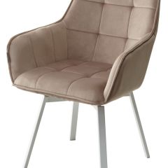 Стул MAVERICK 360 град. поворот. BLUVEL-40 BEIGE/ белый каркас, М-City в Чебаркуле - chebarkul.mebel24.online | фото