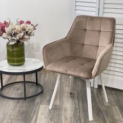 Стул MAVERICK 360 град. поворот. BLUVEL-40 BEIGE/ белый каркас, М-City в Чебаркуле - chebarkul.mebel24.online | фото 2