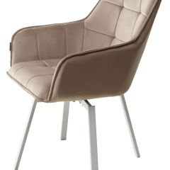 Стул MAVERICK 360 град. поворот. BLUVEL-40 BEIGE/ белый каркас, М-City в Чебаркуле - chebarkul.mebel24.online | фото 8