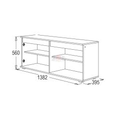 АЛЕКСАНДРА 26 Тумба для теле-радиоаппаратуры (ЛДСП) в Чебаркуле - chebarkul.mebel24.online | фото 2