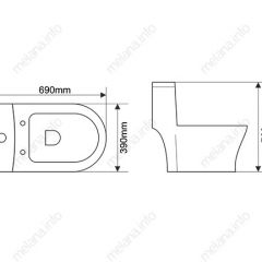 Унитаз-моноблок MELANA MLN-2011D в Чебаркуле - chebarkul.mebel24.online | фото 2