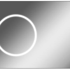 Зеркало Eclipse 100 black с подсветкой Sansa (SE1032Z) в Чебаркуле - chebarkul.mebel24.online | фото