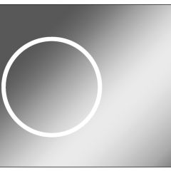Зеркало Eclipse 90 black с подсветкой Sansa (SE1031Z) в Чебаркуле - chebarkul.mebel24.online | фото