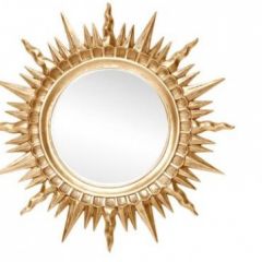 Зеркало круглое золото (1810(1) в Чебаркуле - chebarkul.mebel24.online | фото 1