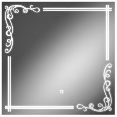 Зеркало Луандра 700х700 с подсветкой Домино (GL7035Z) в Чебаркуле - chebarkul.mebel24.online | фото