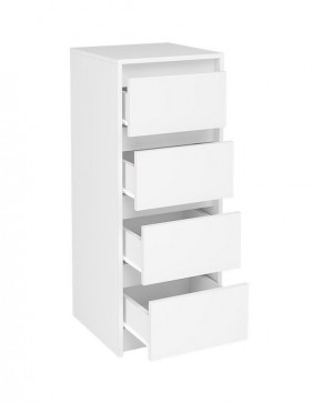 АЙДЕН КМ06-400 Комод 4 ящика (белый) в Чебаркуле - chebarkul.mebel24.online | фото 2
