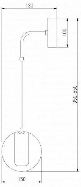 Бра Eurosvet Cobble 50258 LED дымчатый в Чебаркуле - chebarkul.mebel24.online | фото 2