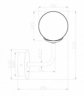 Бра Maytoni Erich MOD221-WL-01-G в Чебаркуле - chebarkul.mebel24.online | фото 2