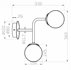 Бра Maytoni Erich MOD221-WL-02-G в Чебаркуле - chebarkul.mebel24.online | фото 3