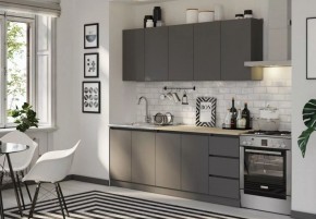 ЧЕЛСИ Кухонный гарнитур 2,0 м (Графит) в Чебаркуле - chebarkul.mebel24.online | фото
