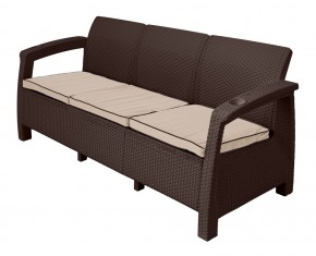 Диван Yalta Premium Sofa 3 Set (Ялта) шоколадный (+подушки под спину) в Чебаркуле - chebarkul.mebel24.online | фото