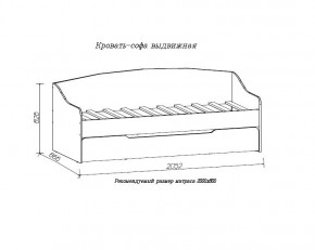 ДЖУНИОР Кровать-софа выдвижная в Чебаркуле - chebarkul.mebel24.online | фото 2