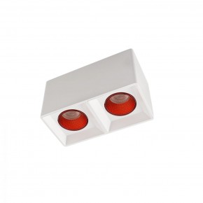 DK3085-WH+RD Светильник накладной IP 20, 10 Вт, GU5.3, LED, белый/красный, пластик в Чебаркуле - chebarkul.mebel24.online | фото 1