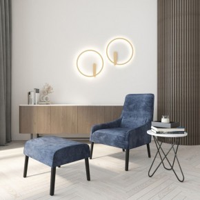 DK5035-SG Бра ROUND со светодиодом, IP20, 24W, 3000/4000/6500K, матовое золото, алюминий в Чебаркуле - chebarkul.mebel24.online | фото