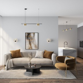 DK5060-BK+SG Бра ORBIT, IP20, 3000К, LED, 10 Вт, черный + сатинированное золото, алюминий в Чебаркуле - chebarkul.mebel24.online | фото 5