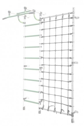 Дополнительная стойка к пристенному ДСК Pastel с сеткой для лазания, цв. белый в Чебаркуле - chebarkul.mebel24.online | фото