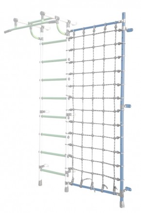 Дополнительная стойка к пристенному ДСК Pastel с сеткой для лазания, цв. голубой в Чебаркуле - chebarkul.mebel24.online | фото