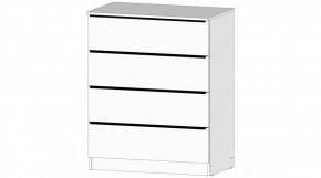 ЭЛЕГАНТ Комод 4 ящика (белый) в Чебаркуле - chebarkul.mebel24.online | фото