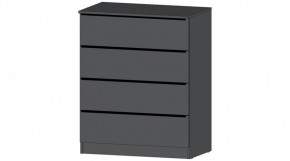 ЭЛЕГАНТ Комод 4 ящика (графит) в Чебаркуле - chebarkul.mebel24.online | фото