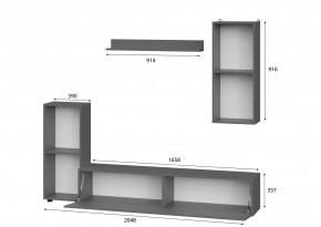 Гостиная МГС 10 (Графит) в Чебаркуле - chebarkul.mebel24.online | фото 2