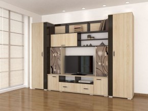 Гостиная Оскар-18-2 дуб сонома-венге в Чебаркуле - chebarkul.mebel24.online | фото
