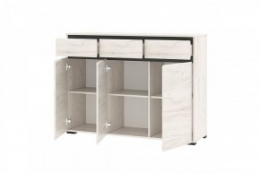 ГРЕТТА Комод 3С3Я 3дв, 3ящ (дуб крафт) в Чебаркуле - chebarkul.mebel24.online | фото 2