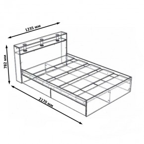 Камелия Кровать 1200, цвет дуб сонома, ШхГхВ 123,5х217х78,2 см., сп.м. 1200х2000 мм., без матраса, основание есть в Чебаркуле - chebarkul.mebel24.online | фото 5