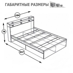 Камелия Кровать 1600, цвет белый, ШхГхВ 163,5х217х78,2 см., сп.м. 1600х2000 мм., без матраса, основание есть в Чебаркуле - chebarkul.mebel24.online | фото 4